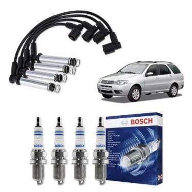 Imagem de Kit Cabo E Vela de Ingnição Original Bosch Fiat Palio Weekend 1.8 MPI 