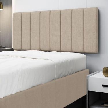 Imagem de Painel Nashira 140 Linho Aradecor, Bege, CASAL PADRãO