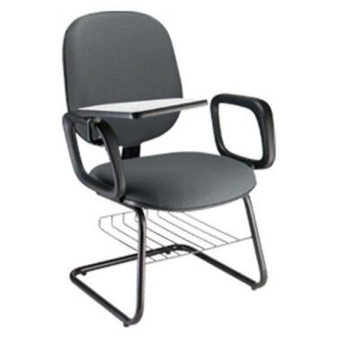 Imagem de Cadeira Universitária com prancheta para Escolas Linha Uno Cinza - Des