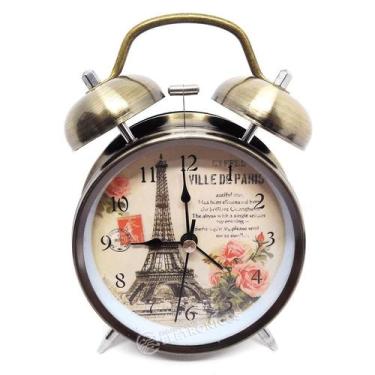 Imagem de Relógio Analógico Com Despertador Campainha De Sino Estilo Retrô LE812