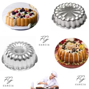 Imagem de Kit De 1 Forma Charlotte Para Bolo Nórdico Nordic Cake + 1 Forma Gomad