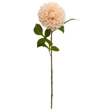 Imagem de Flor permanente haste dalia salmao 73cm toque real - Brilliance