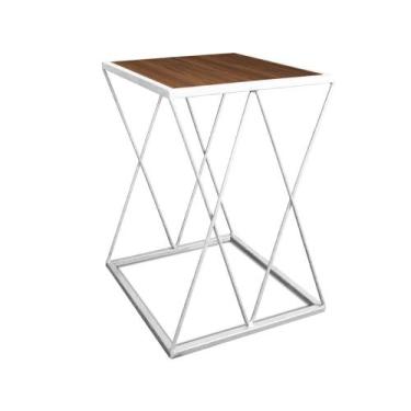 Imagem de Mesinha Lateral Alta Moderna p/ Decoração Sala Quarto Colima - Loja da