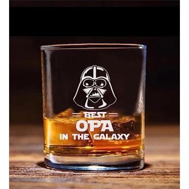 Imagem de QPTADesignGift Copo de uísque Best Opa In The Galaxy - Presente Star Wars - Darth Vader - Copo de uísque Opa - Dia dos Pais - Presente de Aniversário para Pai - Tio - Avô da Filha Filho Esposa