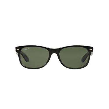 Imagem de Óculos de sol Ray-Ban RB2132 New Wayfarer, top preto sobre transparente/verde polarizado, 55 mm