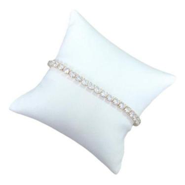 Imagem de Tornozeleira Riviera Pedra Zirconia Dourada Folheada A Ouro - De Castr