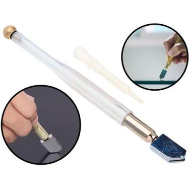 Imagem de Cortador De Vidro À Óleo Tipo Caneta Profissional Com Reservatório Cab