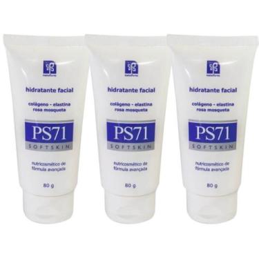 Imagem de HIDRATANTE FACIAL COLAGENO ROSA MOSQUETA  PS71  80gr NATUFLORES KIT 3U