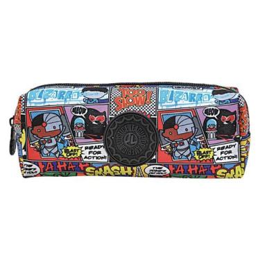 Imagem de Estojo Escolar Xeryus Liga da Justiça Teen 01, Único, Preto / Vermelho