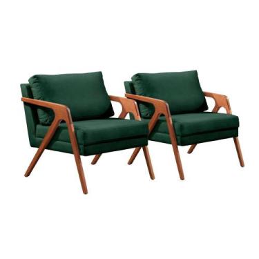 Imagem de Conjunto - 2 Poltronas Mona Luxo Madeira Maciça Castellar - Castellar 