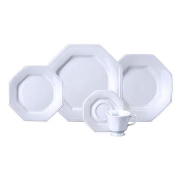 Imagem de Jogo Jantar Chá 20 Peças 4 Pessoas Prisma Porcelana Schmidt - Porcelan