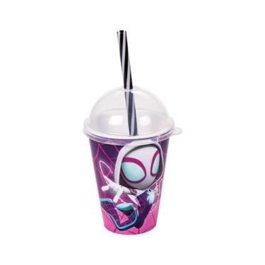 Imagem de Copo com Canudo Homem Aranha Spidey 280ml - Plasutil, Aranha Fantasma