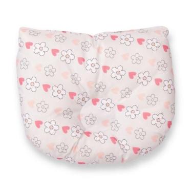 Imagem de Travesseiro de Bebê Anatômico Centopeia Floral Rosa - Miguel Baby