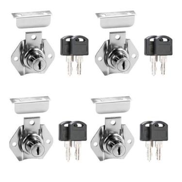 Imagem de Fechadura Cano Curto 22mm 04 Unds Portas Gavetas Armários - Renna