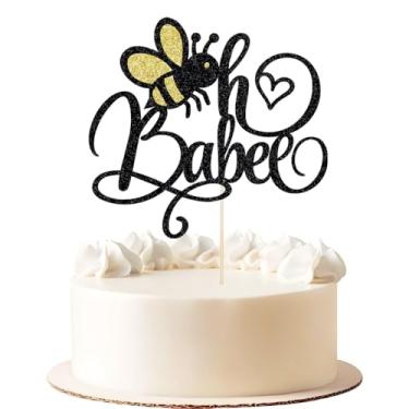 Imagem de Trelsan Oh babee Cake Topper,Baby Birthday Party Cake Decoration Supplies,Bee theme Baby Baptism or New Baby Gender Reveal Party Decorations