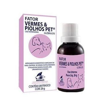 Imagem de Fator Vermes e Piolhos Pet 26 g - Arenales Homeopatia - Controle de Ve
