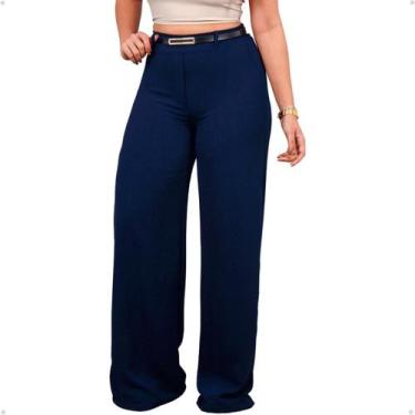 Imagem de Calça Pantalona Feminina Duna Social Alfaiataria Wide Leg - 40 Graus, 