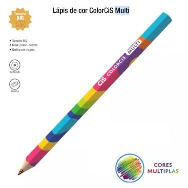 Imagem de Lápis de Cor Colorcis Multi Cores Múltiplas Tamanho Big Jumbo - CIS, T