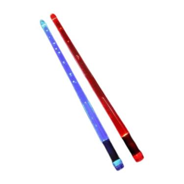 Imagem de Amagogo 2x Ilumina Acima Baquetas de Tambor, Instrumento Musical, Acessório de Tambor Profissional Tambor Mallet Brilho Baquetas para Iniciantes Crianças, Vermelho E Azul