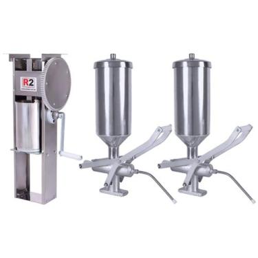 Imagem de Kit Churros 1 Masseira Engrenagem E 2 Doceiras 2 Litros R2