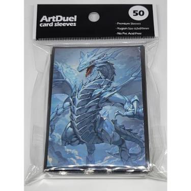 Imagem de ArtDuel Capas para cartas Yugioh - dragão azul claro - 50 unidades