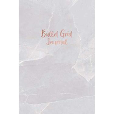 Imagem de Bullet Grid Journal: Quartz White Marble and Faux Rose Gold Dot Grid Notebook/Journal (6 x 9 inches) - 120 Dot Pages