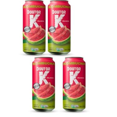 Imagem de Kit 4x Kombucha Orgânica Melância 350ml DRK