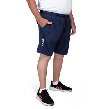 Imagem de Bermuda Short Praia Masculino Plus Size Tactel Cós Elástico Cordão Aca