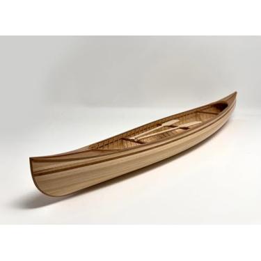 Imagem de Midwest 949 Canoa canadense grande 1:8 - Kit de construção de modelo de navio de madeira para adultos de 58 cm de comprimento - Montagem de artesanato em madeira DIY