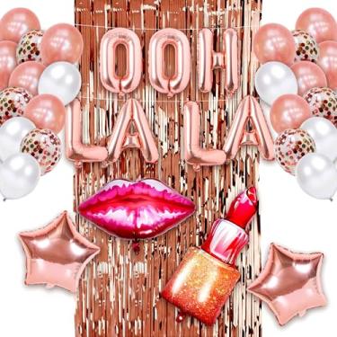 Imagem de Lingerie Decorações de festa lingerie decorações de chuveiro lingerie Ooh La La Balões decoração de chá de panela decorações de festa de despedida de solteira pijama spa senhoras meninas decorações