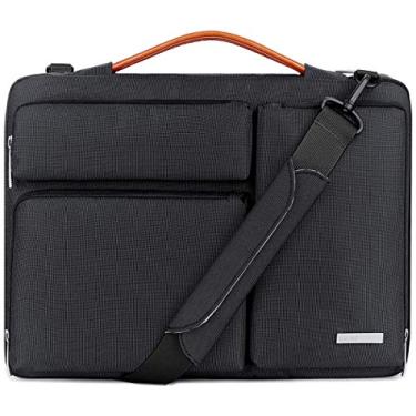 Imagem de Lacdo 15,6" 360° Bolsa De Ombro Protetora Para Laptop Para 15,6" Acer Aspire 1 3 5 7 / Chromebook, Asus Zenbook Vivobook 15 / Chromebook, Lenovo Thinkpad, Msi Gf63, Hp Spectre X360 Computer, Preto