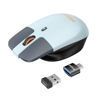 Imagem de Mouse sem fio leve, mouse de computador sem fio, acessórios de computador, mouse sem fio fofo, mouse compacto e portátil para laptops, mouse ergonômico, rastreamento suave, compatível com PC e Mac