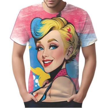 Imagem de Camiseta Camisa Tshirt Estampa Mu.lher Loira Pop Art Moda 5 - Enjoy Sh