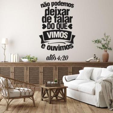 Imagem de Adesivo De Parede Decorativo Frase Não Podemos Deixar... Atos 4:20. - 
