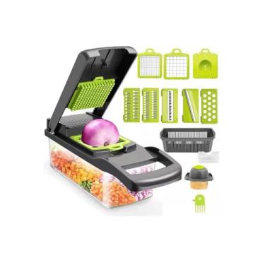 Imagem de Profissional Cozinha SliceraçO Inox Fatiador Cortador Ralador De Legumes Verduras Frutas Coisas Diferentes Para Casa(CFYP-1-16-VE)