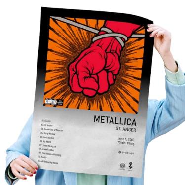 Imagem de Poster Autoadesivo 40x60cm Álbum St. Anger Metallica, heavy metal, Spotify