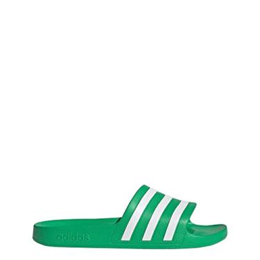 Imagem de adidas Unisex Adilette Aqua Slides Sandal, Vivid Green/White/Vivid Green, 12 US Men