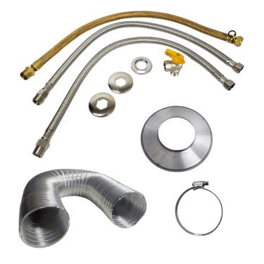 Imagem de Kit Instalação Completa Aquecedor de água a gás Flexíveis 60cm + Exaustão 100mm