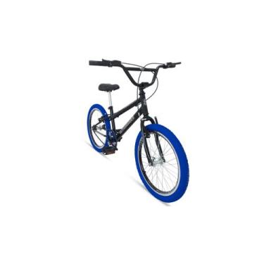 Imagem de Bicicleta Aro 20 Tipo Cross Free Style Bmx Preto/Azul - Ello Bike