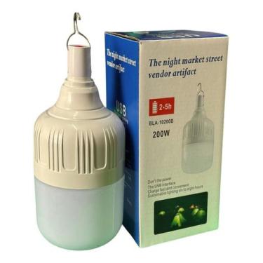 Imagem de Lâmpada De Emergência Led Recarregável S/ Fio Portátil 200w - DE IMPOR