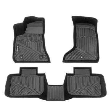 Imagem de IKON MOTORSPORTS Tapetes de piso TPE 3D, compatíveis com Dodge Charger AWD e Chrysler 300 AWD 2011-2023, forros antiderrapantes à prova d'água para todos os climas, acessórios para carro, conjunto