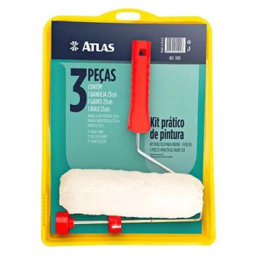 Imagem de KIT PINTURA ATLAS 1001 3 PCS Bandejarolo poliester alta dens 23cmgarfo