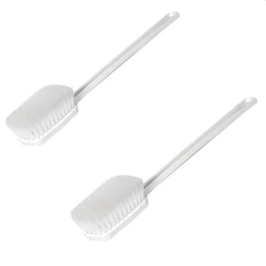 Imagem de kit 2 Escova de Banho Longa 40 cm Cabo Ergonômico, Cerdas Suaves para Pele Sensível, Ideal para Costas e Corpo Limpeza Profunda e Relaxante