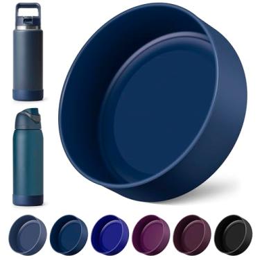 Imagem de Diumepo Bota protetora de silicone para garrafas de água YETI de 740 ml, bota de garrafa de água para Owala Twist & FreeSip & Flip 947 ml, protetor inferior de manga antiderrapante para garrafas YETI