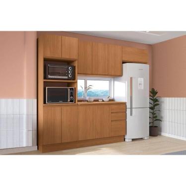 Imagem de Cozinha Completa Ciela 5 Peças (2Aéreos+1Balcão+1TorreQuente+1Complemento) C5P116 Canela - Kappesberg