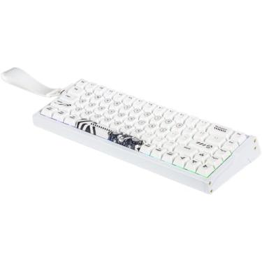 Imagem de JOMKIZ Teclado magnético Irock MG68 Pro com atuação ajustável, CNC de liga de alumínio completo, montagem em junta com efeito Hall, teclado de gatilho rápido de 65% com fio, taxa de pesquisa de 8000