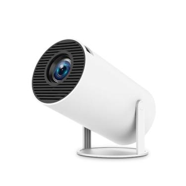 Imagem de Mini projetor HY300 Pro Wifi 6 BT5.0 com sistema operacional Android 11.0, correção automática de Keystone, tela de 180 graus, tela de 130 polegadas para telefone/PC/Lap/PS5/Stick, projetor de cinema