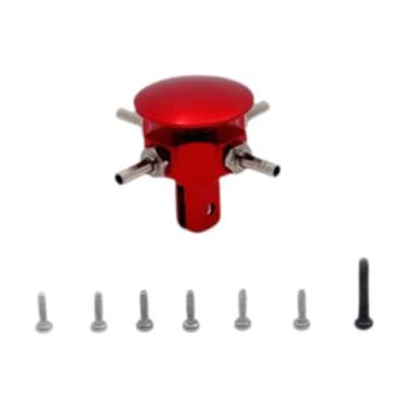 Imagem de EHJRE Cabeça de rotor RC de reposição portátil premium fácil de instalar resistente a rasgos reparo para acessórios de helicóptero RC K124 K170, Vermelho