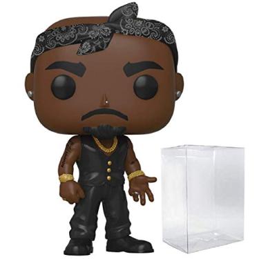 Imagem de 2Pac - Tupac [Shakur] in Vest with Bandana Funko Pop! Rocks Vinyl Figure (Bundled with Compatible Pop Box Protector Case)