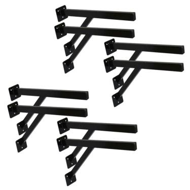 Imagem de Kit 8 Suportes Parafusar Bancada Pia Pedra Mármore 40X20Cm